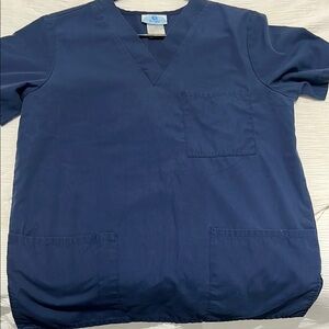 Smart Scrubs Blue Boxy Short Sleeve Top